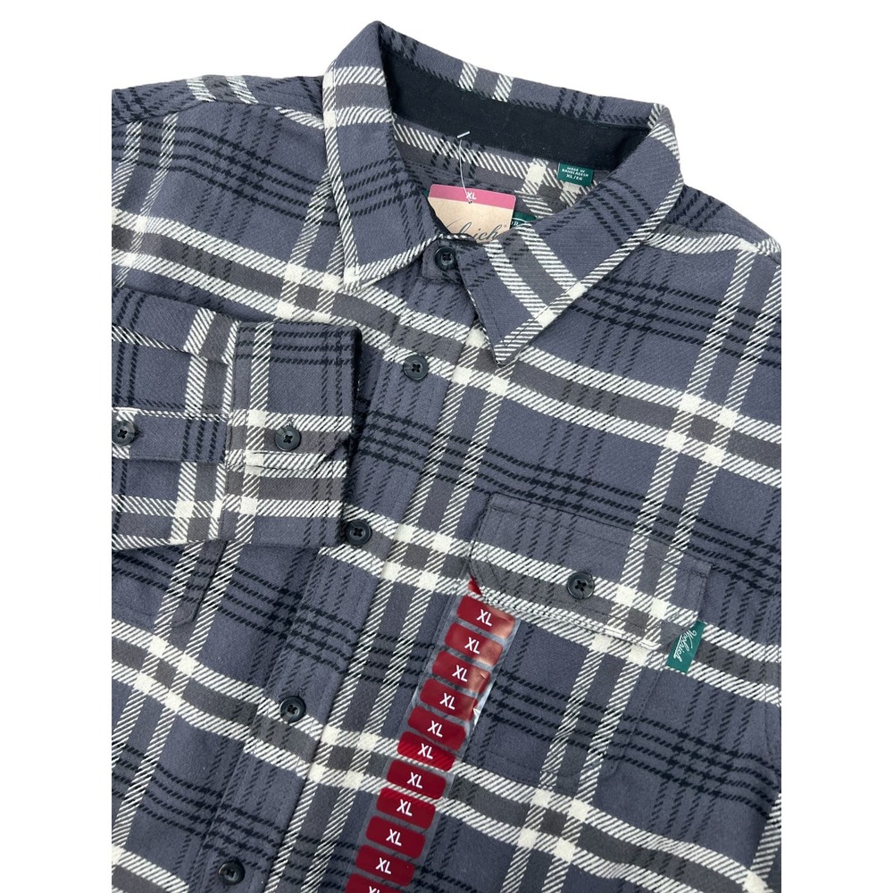 Woolrich Brawny Heavy Flannel Shacket Gray Plaid‎ Men’s  XL NWT